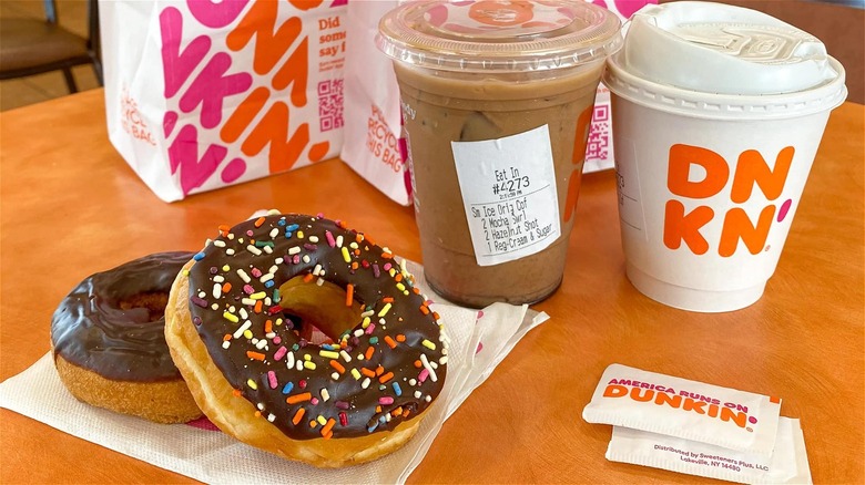 Dunkin' donuts and coffee