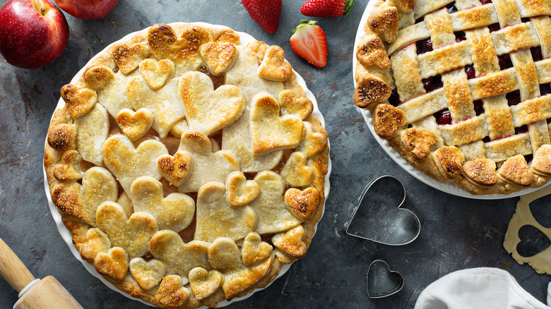 Homemade heart pie crust