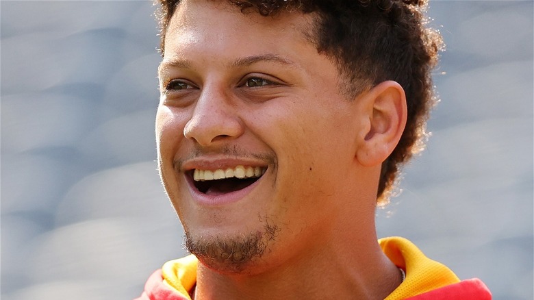 Patrick Mahomes smiling face