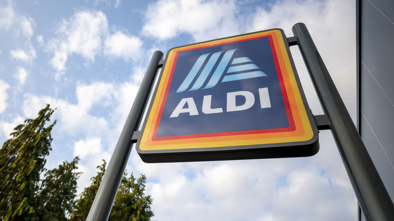 Aldi logo on sign