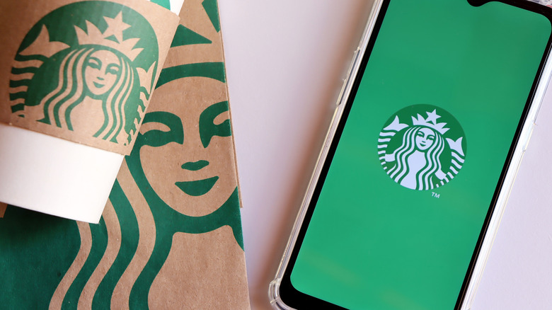 Starbucks packaging and app