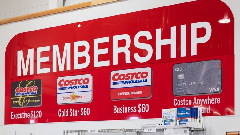 Costco membership sign