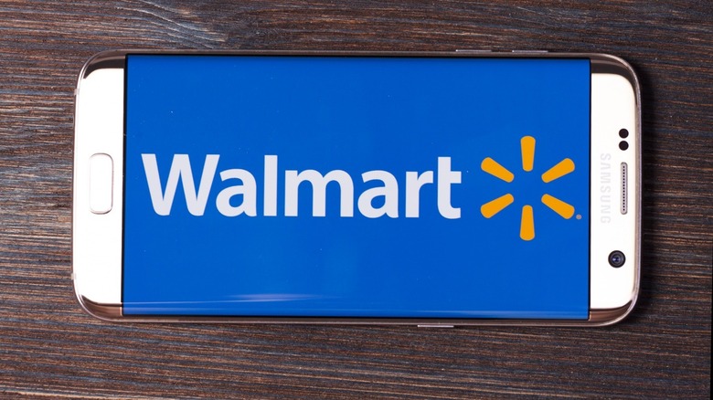 Walmart logo on smartphone