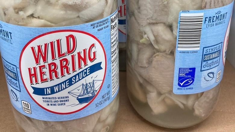 Wild herring in a wine sauce