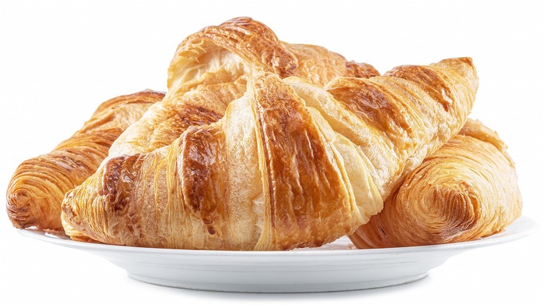 Plate of croissants