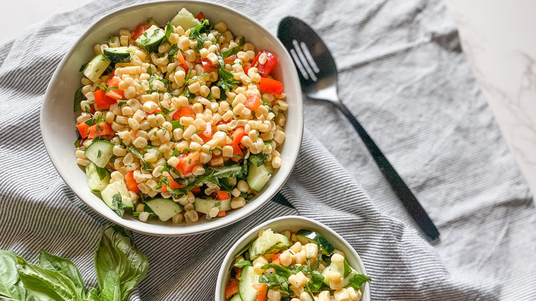 bowl of corn salad