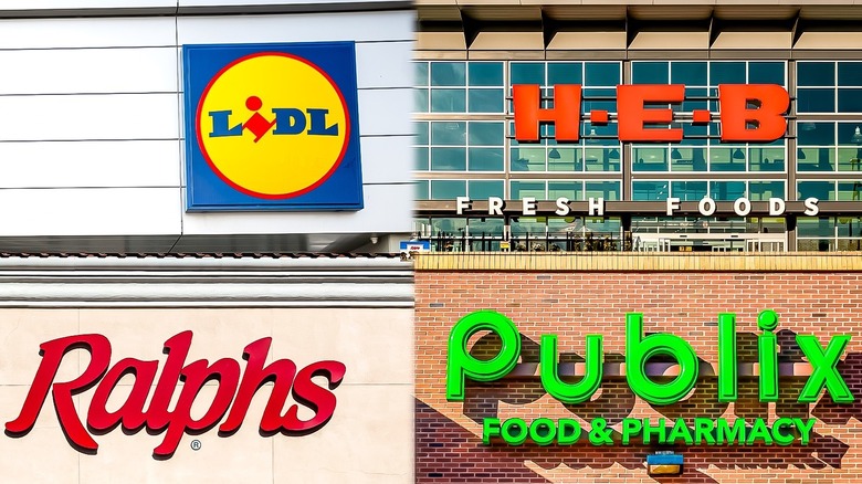 composite image of grocery store signs