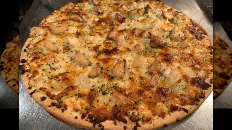 Roasted garlic chicken pizza from CPK