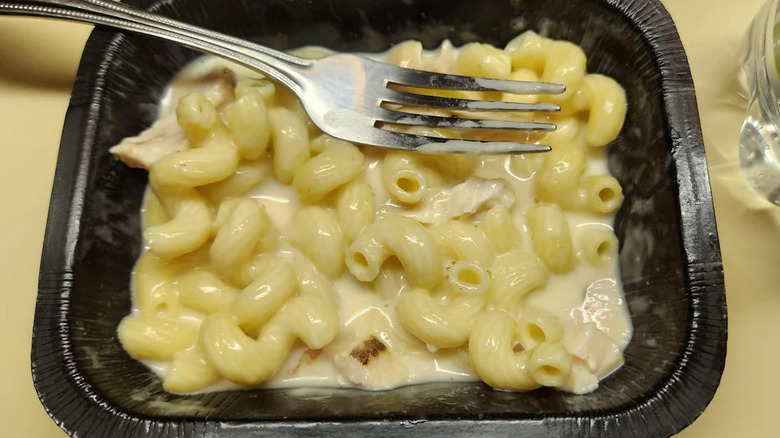 Rao's Frozen Chicken Alfredo with a fork ready to eat
