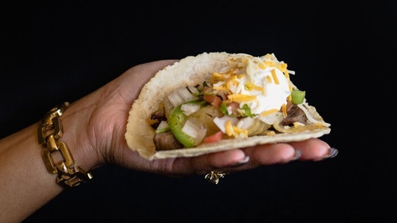 steak fajita taco from Abuelos