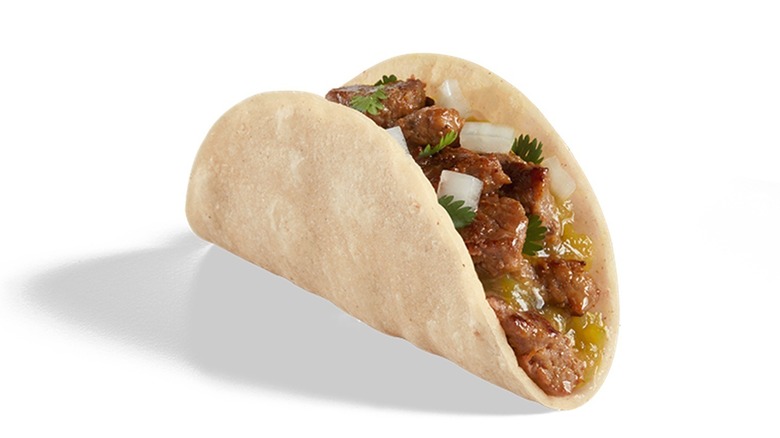 Del Taco steak carne asada taco