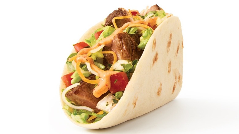 Taco John's Fiesta Steak soft taco