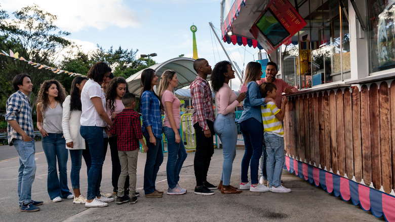 people waiting in line