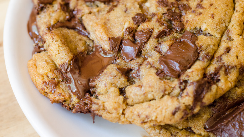 Gooey chocolate chip cookie