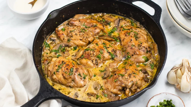 skillet mushroom chicken