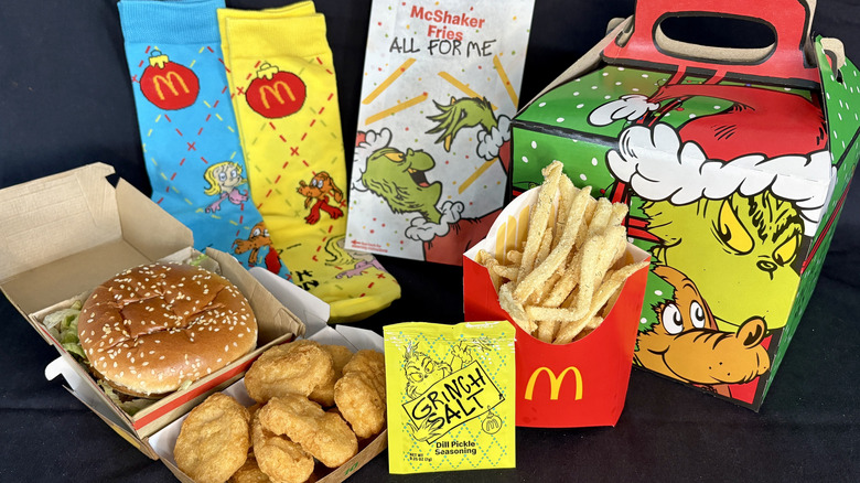 McDonald's Grinch Meal with socks
