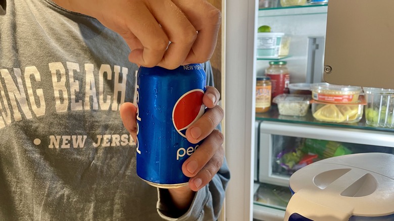 pepsi can in the fridge
