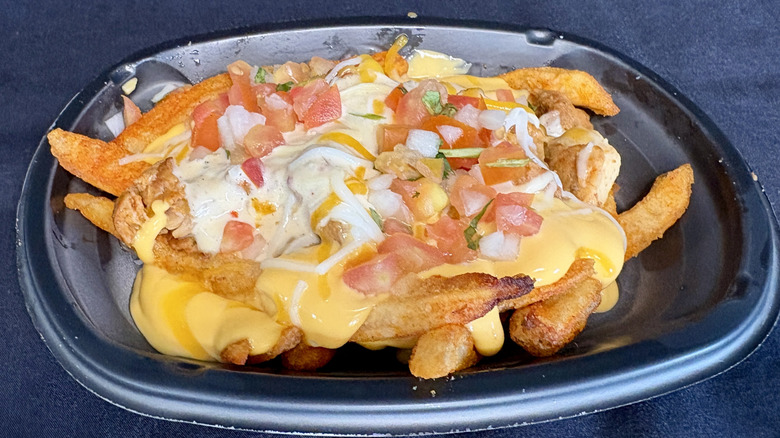 Nacho fries covered in cheese