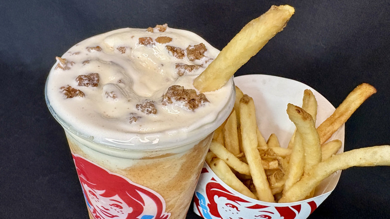Fry dipped in Wendy's frosty