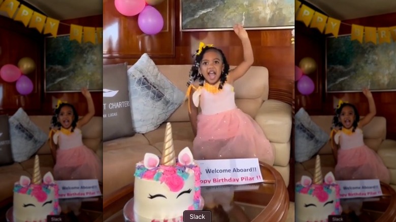 PJ McKinley and her birthday cake