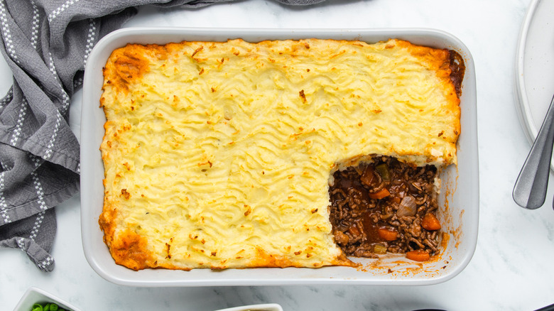 cottage pie in baking dish