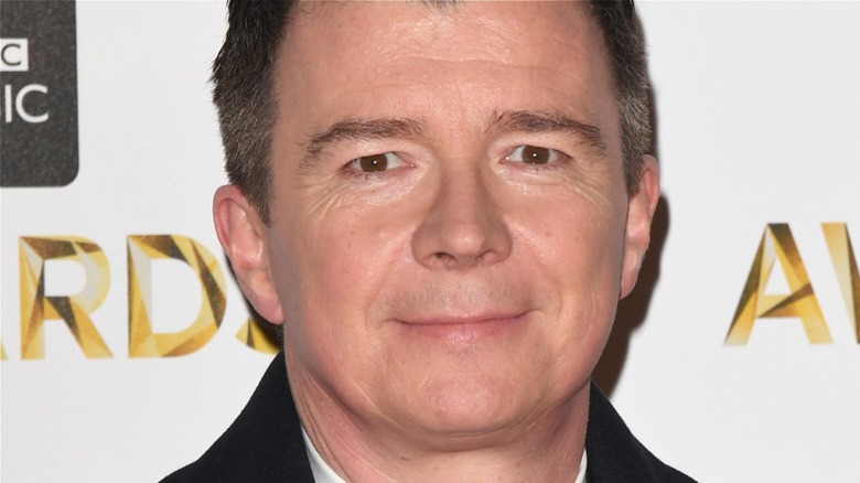 rick astley smiling