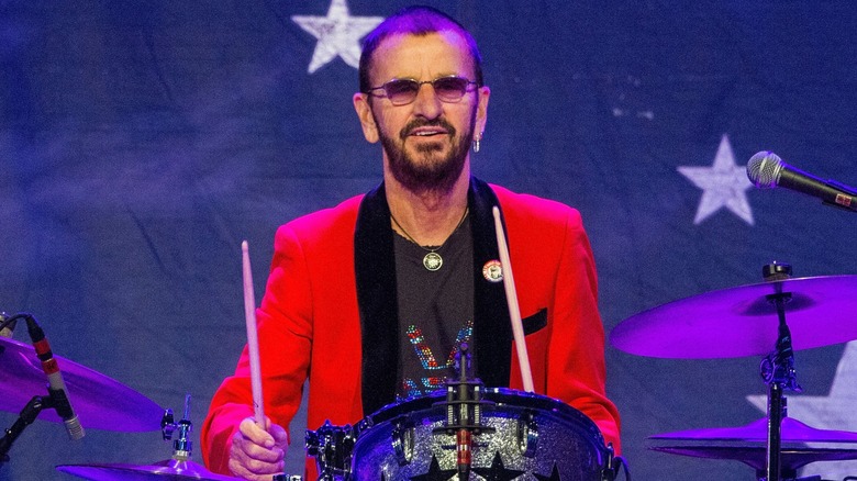 Ringo Starr playing the drums