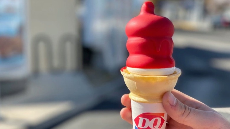Dairy Queen cherry-dipped cone