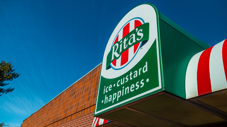 Sign for Rita's Italian Ice