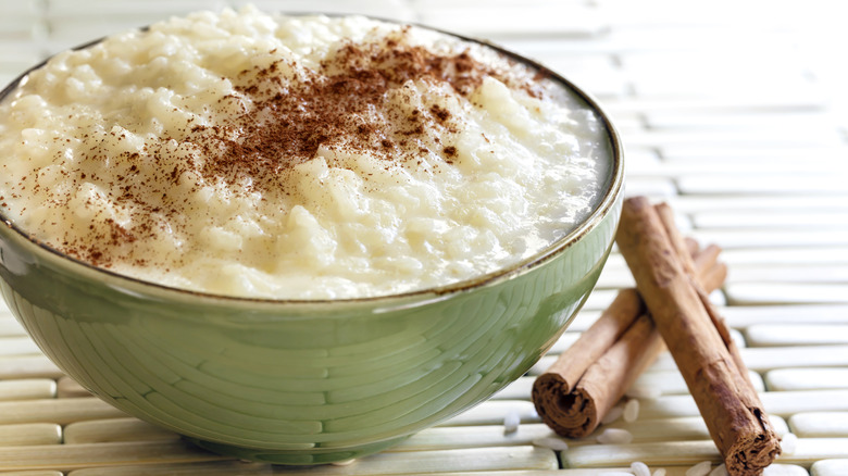 rice pudding with cinnamon