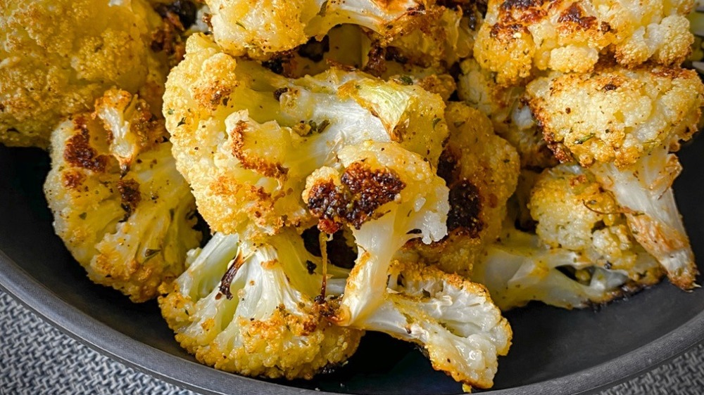 roasted cauliflower on display