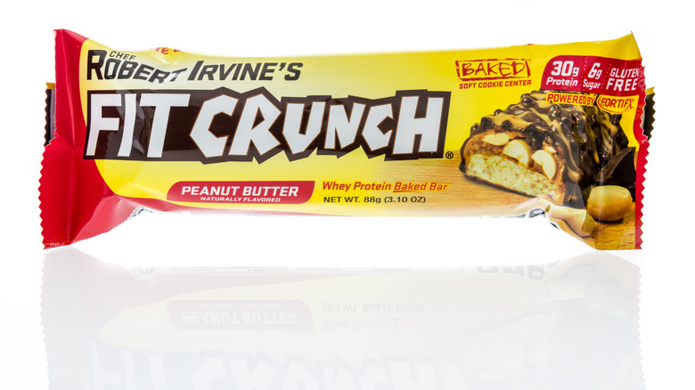 Robert Irvine's FitCrunch bar against white background