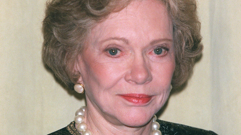 Rosalynn Carter wearing pearl necklace