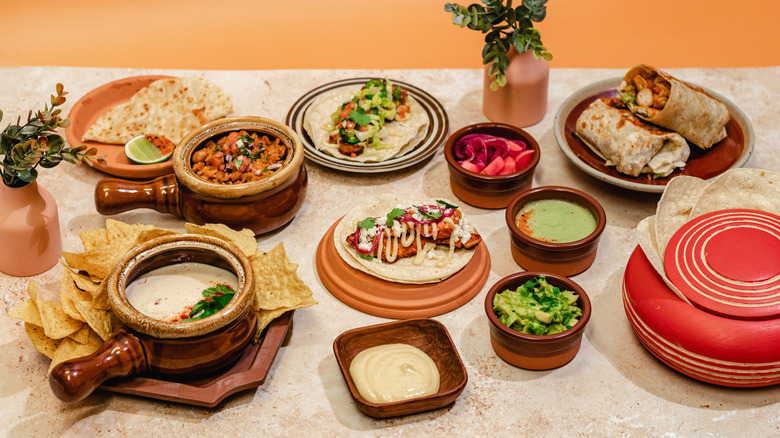 Mexican food on table