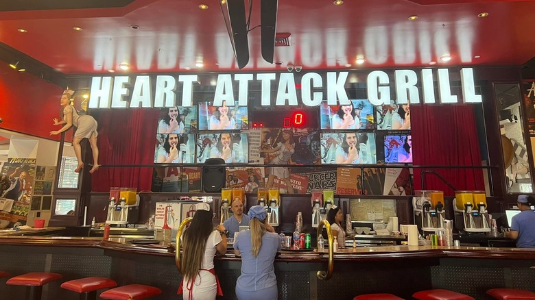 Bar inside Heart Attack Grill