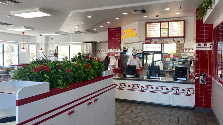 Interior of In-N-Out restaurant