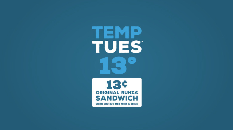 Runza ad for Temperature Tuesday