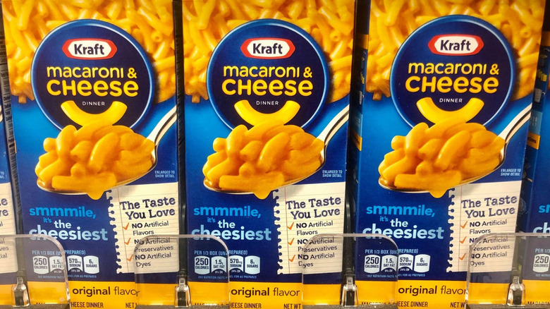 Boxes of Kraft Macaroni & Cheese