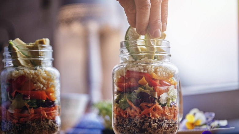 salad in a jar