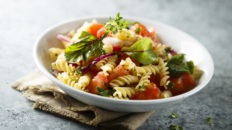 Bowl of pasta salad