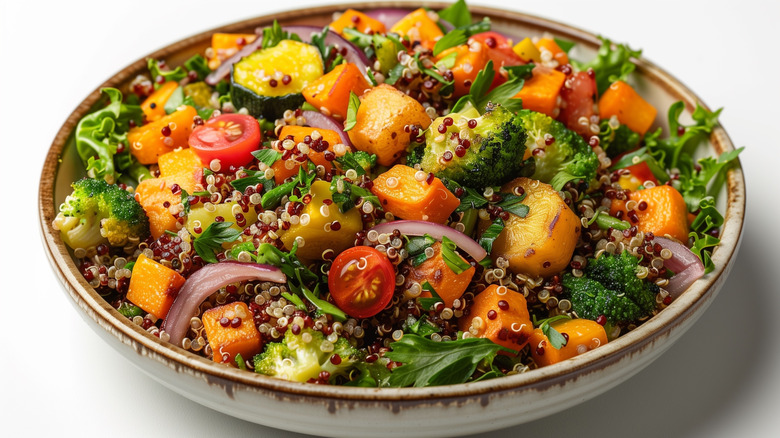 Roasted vegetable and quinoa salad