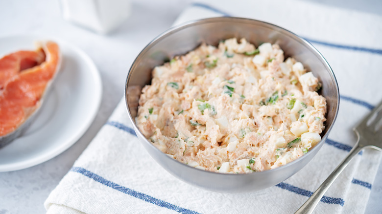 Salmon Salad In Bowl