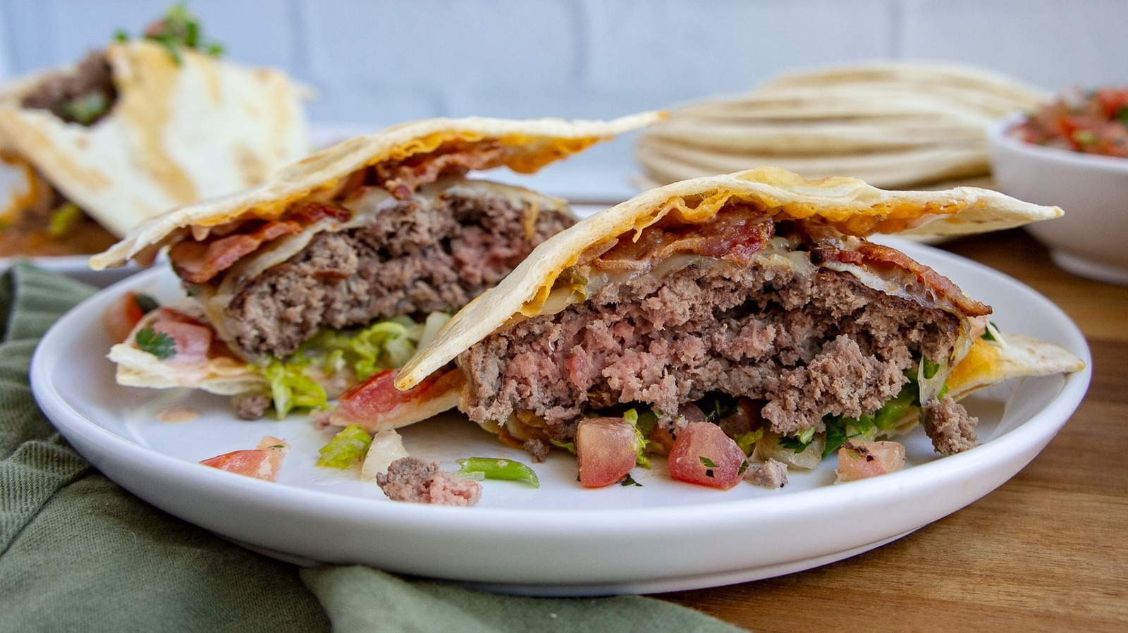 Salsa And Ranch Are The Key To A Saucy Applebee's Quesadilla Burger Copycat