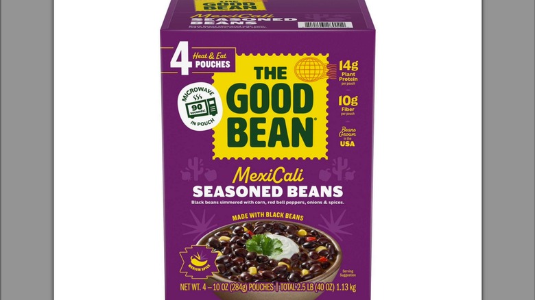 Box of seasoned microwavable beans