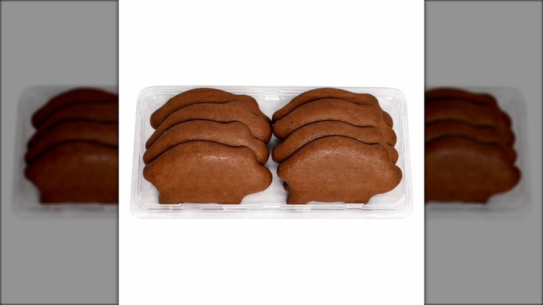 Open plastic package containing Mexican gingerbread cookies