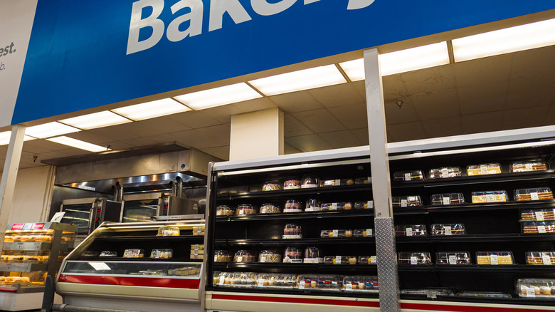 A Sam's Club bakery section with blue signage