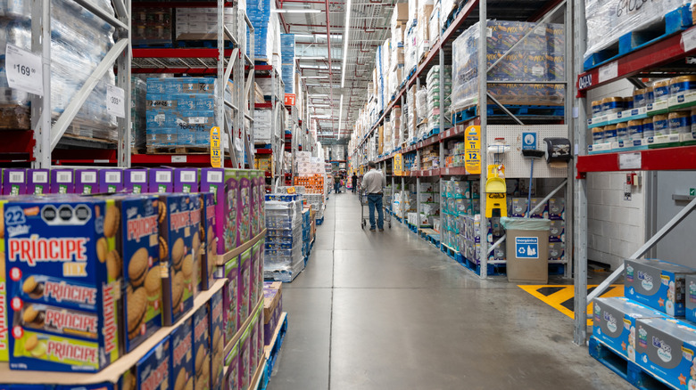 person shopping in Sam's Club warehouse