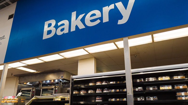 A Sam's Club bakery section with blue signage