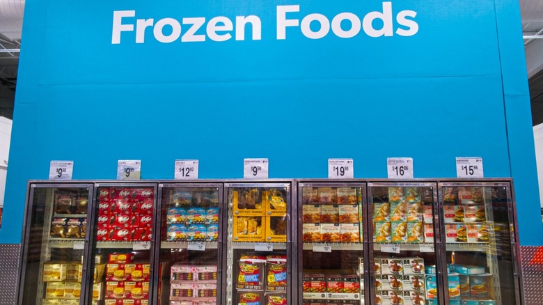 Frozen foods section at Sam's Club
