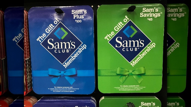 Gift cards from Sam's Club
